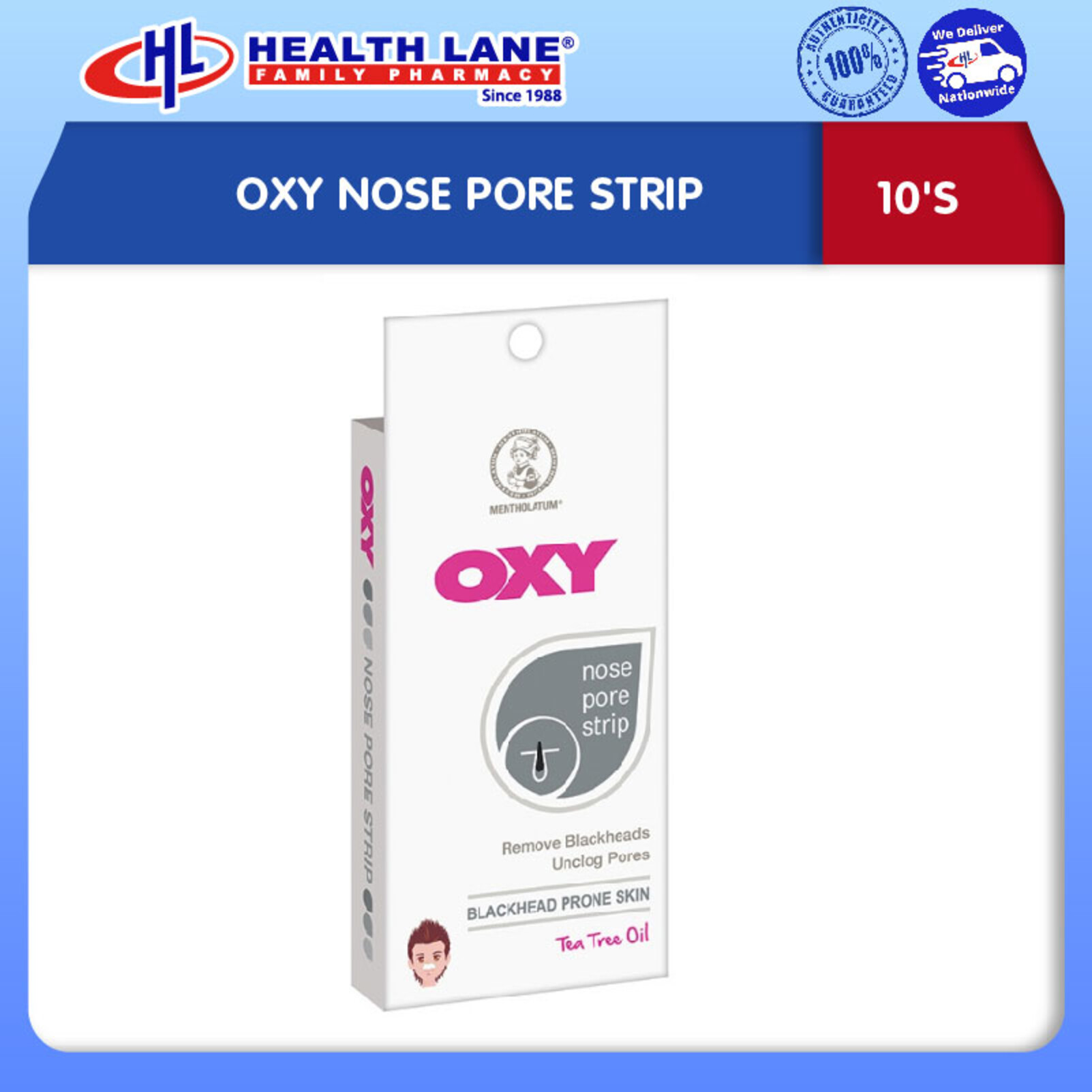 OXY NOSE PORE STRIP (10'S)
